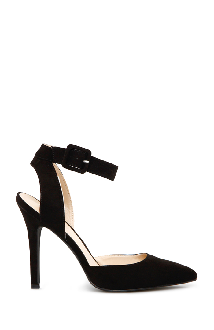 Ankle Strap Stilettos in Black | DAILYLOOK