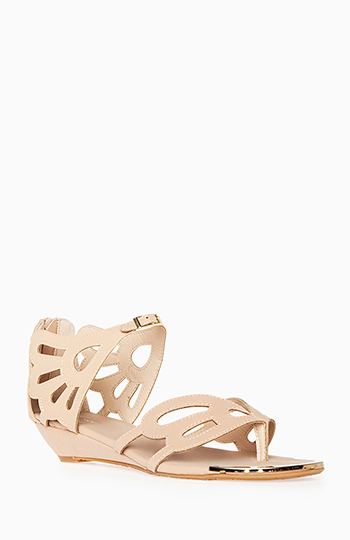 Butterfly Cutout Sandals Slide 1