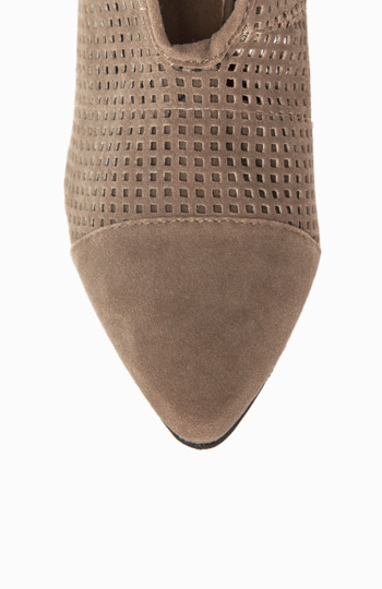 bates perforated wedge bootie