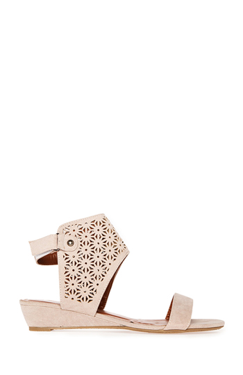 Laser Cut Cuff Sandals Slide 1