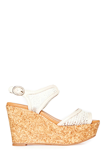 Lacy Platform Wedges Slide 1