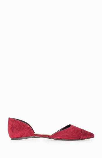 burgundy pointed flats