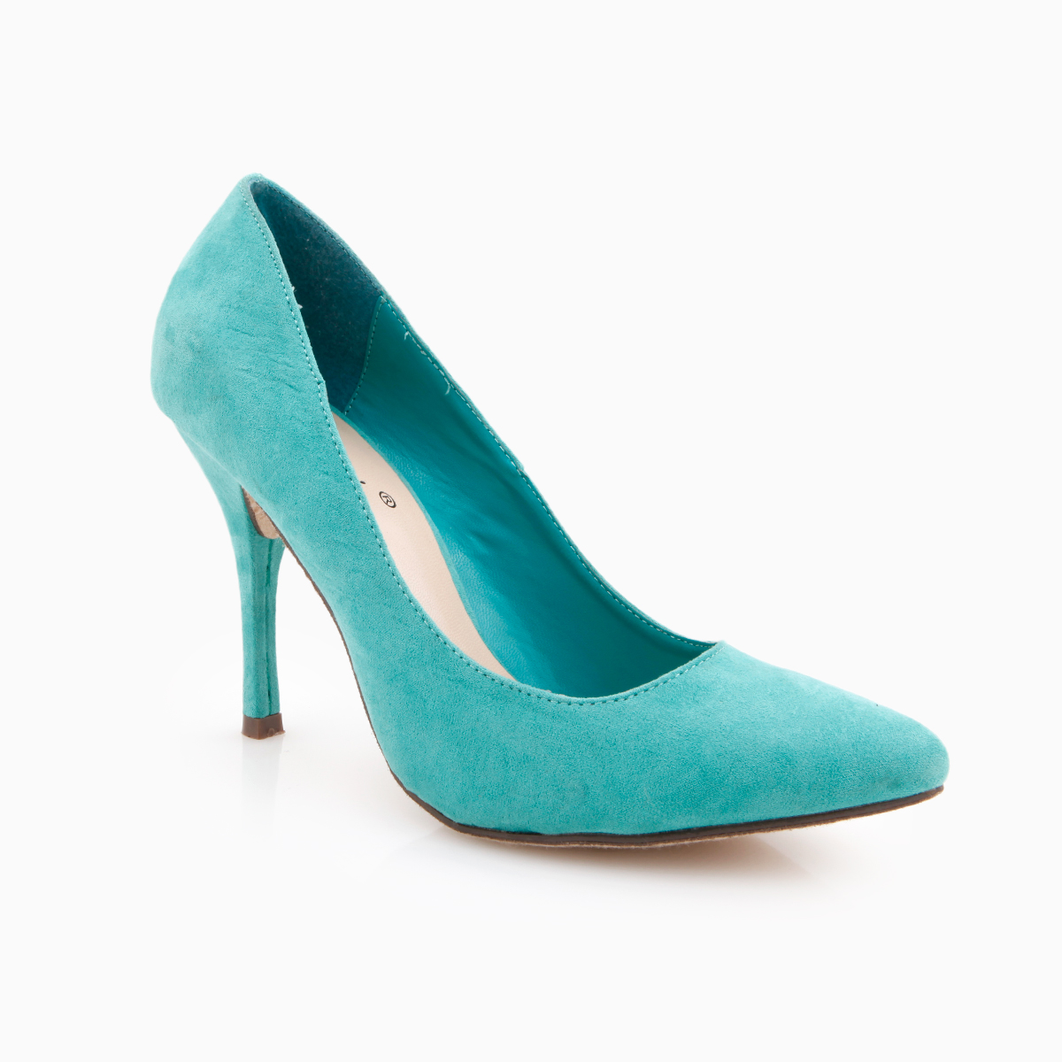 Kitten Pointed Toe Pumps in Turquoise | DAILYLOOK