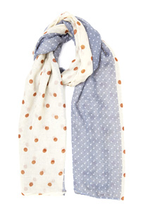 Polka Dot Stripe Scarf