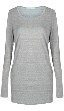 Cotton Long Sleeve U Neck Tee