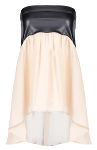 Faux Leather Band Top