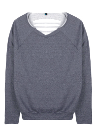 Shredded Back Sweatshirt