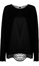 Shredded Back Sweatshirt