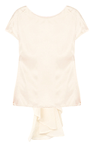 Sheer Ruffle Train Blouse