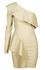 One Shoulder Peplum Dress
