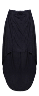 Faux Suede High-Low Skirt