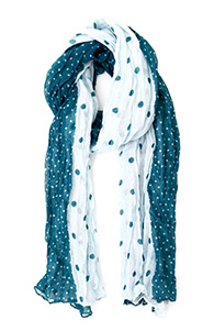 Two Panel Polka Dot Scarf
