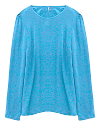 Key Hole Back Long Sleeve Top