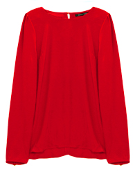 Key Hole Back Long Sleeve Top