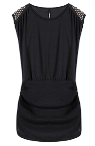 Spiked Shoulder Dress