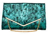 Metallic Reptile Envelope Clutch