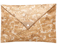 Abstract Canvas Envelope Clutch