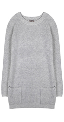 Cashmere Blend Patch Pocket Sweater