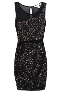 Sequin & Mesh Dress