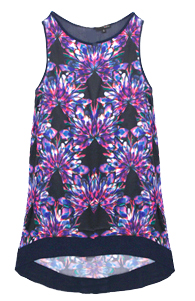 Kaleidoscope Print Tunic in Purple | DAILYLOOK