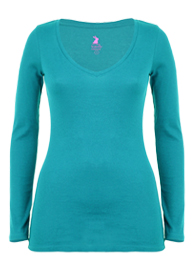 Basic Long Sleeve V-Neck Tee