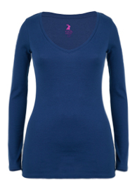 Basic Long Sleeve V-Neck Tee