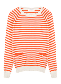 Button Back Striped Sweater