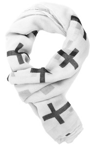 Cross Print Scarf