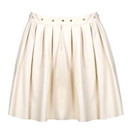 Spike Waist Faux Leather Skirt