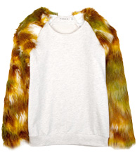 Furry Sleeve Sweatshirt