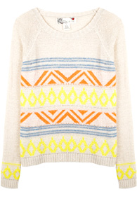 Aztec Open Knit Sweater