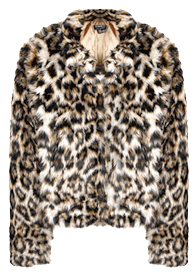 Faux Fur Leopard Coat