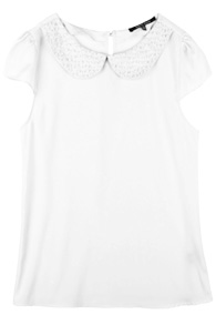 Beaded Peter Pan Collar Top