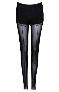 Thigh High Mesh Stirrup Leggings