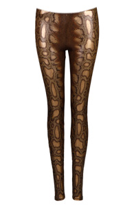Metallic Cobra Print Leggings
