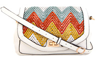Colorful Woven Fold Over Bag