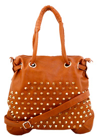 Wrap Handle Studded Bag