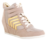 Metallic Stripe Wedge Sneaker
