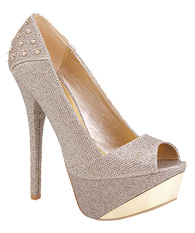 Glitter Platforms with Spiked Heel