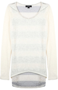 Striped Back High Low Top