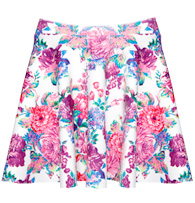 Floral Mini Skirt