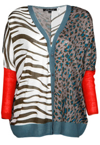 Mixed Animal Print Cardigan