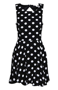 Open Back Polka Dot Dress