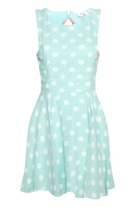 Open Back Polka Dot Dress