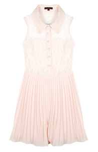 Pleated Lace Dress