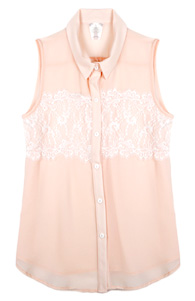 Lace Stripe Top