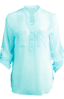 Sheer Lace Pocket Blouse
