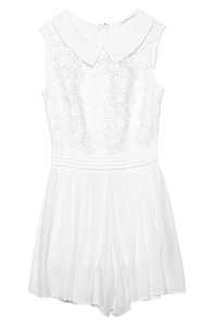 Embroidered Lace Romper