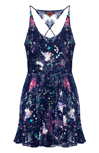 Open Back Galaxy Dress