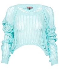 Open Knit Hole Back Sweater